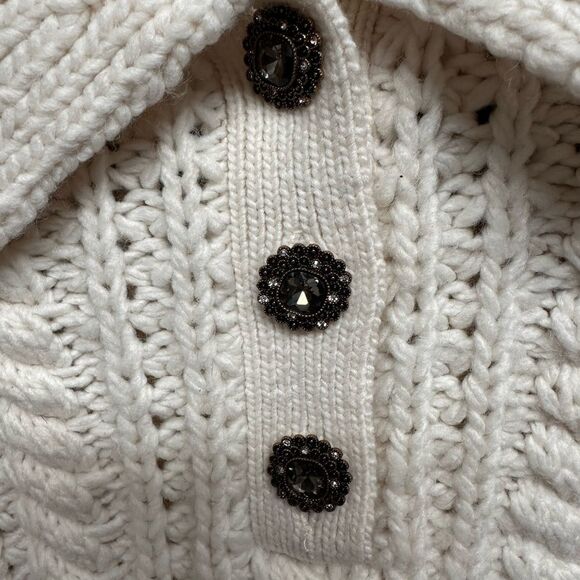Zara Cream Cable Knit Sweater - Picture 8 of 11